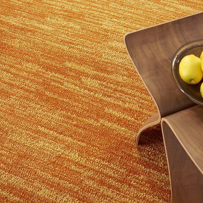 Nourison Essentials 108x108 Square Contemporary Fabric Area Rug in Sunburst