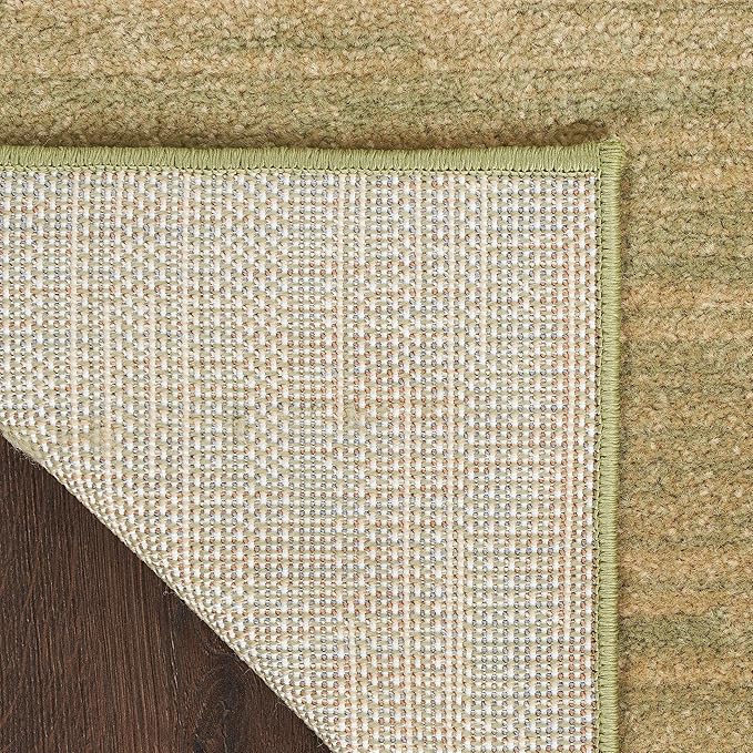 Nourison Essentials Indoor/Outdoor Green 6' x 9' Area Rug, Easy Cleaning, Non Shedding, Bedroom, Living Room, Dining Room, Backyard, Deck, Patio